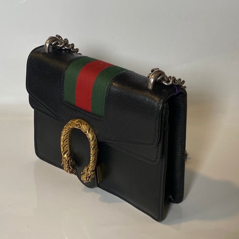 Gucci Dionysus Black Leather Crossbody Bag