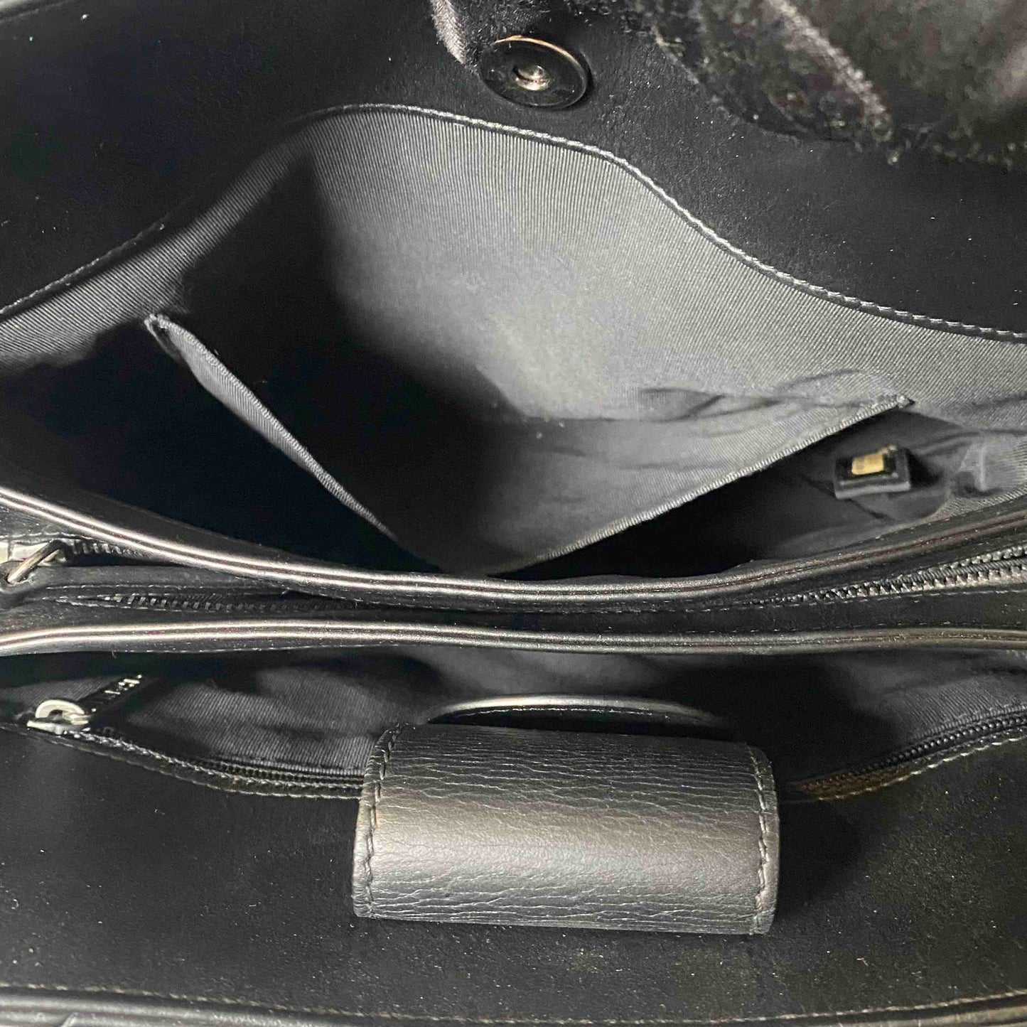 Chanel Quilted Black Top Handle Bag
