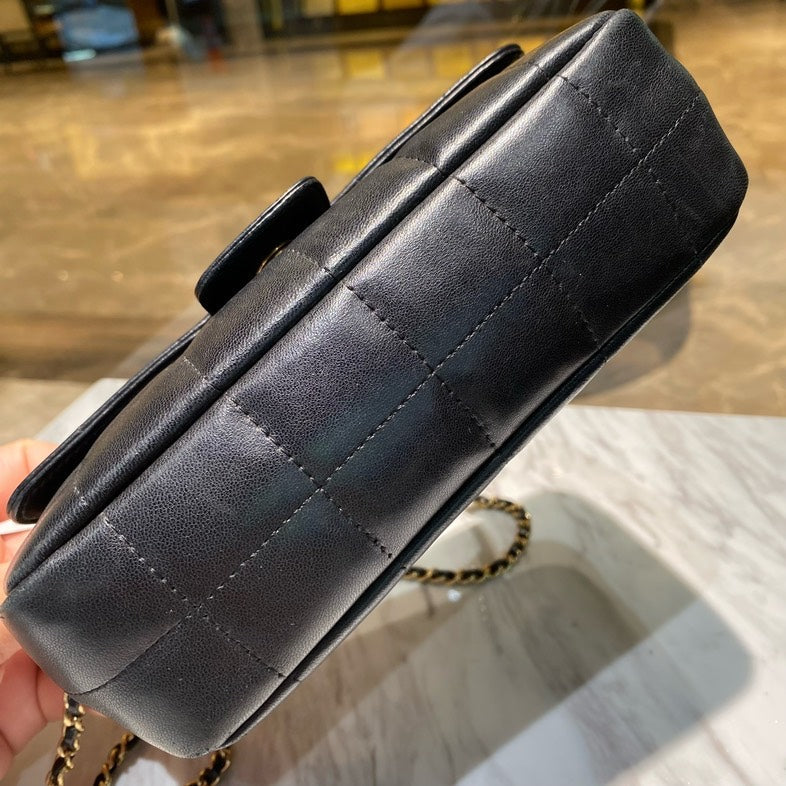 Chanel Mini Chocolate Bar CF Black Leather Crossbody Bag