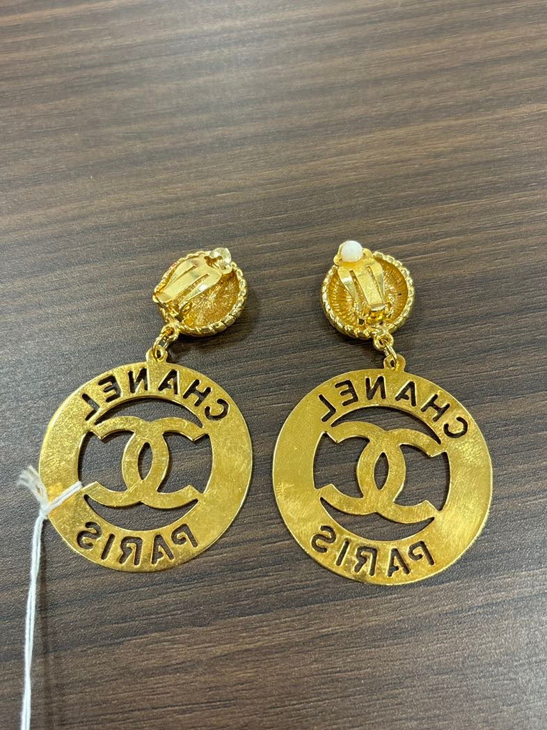 Chanel Statement Gold Earrings