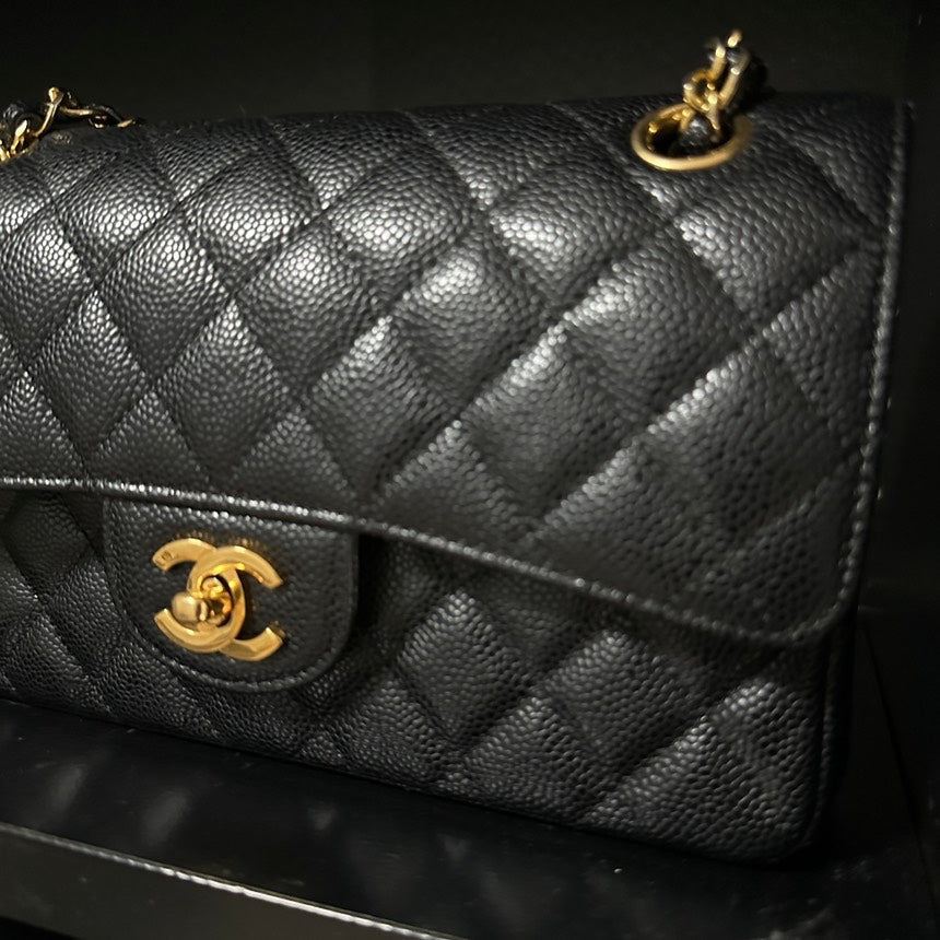 Chanel Classic Flap Bag   Small Black Leather