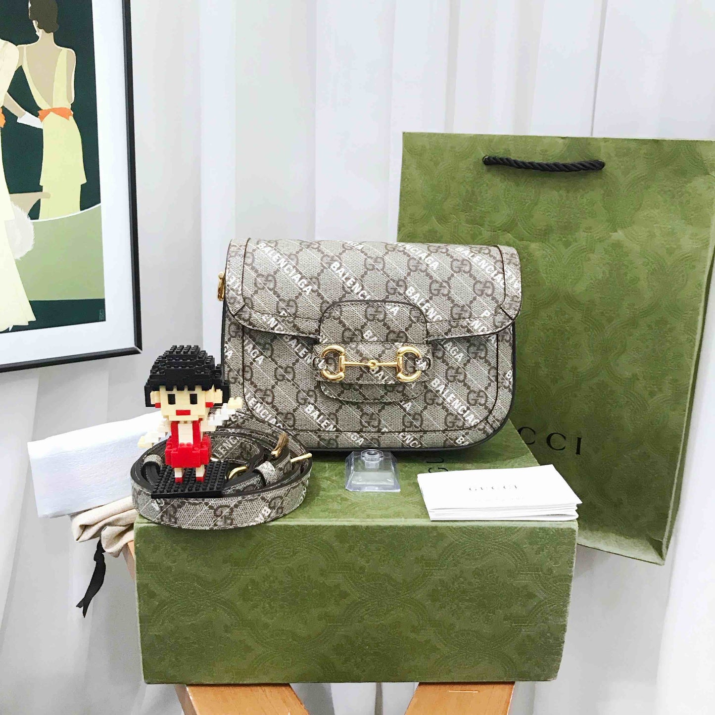 Gucci  Beige Mini Saddle Bag