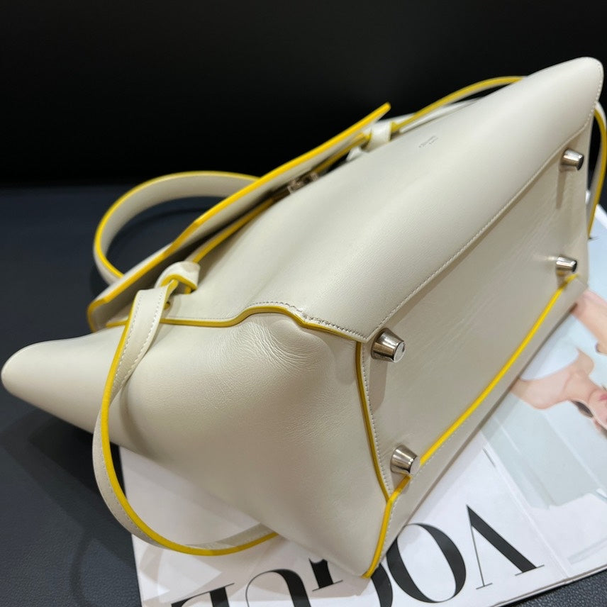 Luxury CELINE Medium White Calfskin Belt Bag