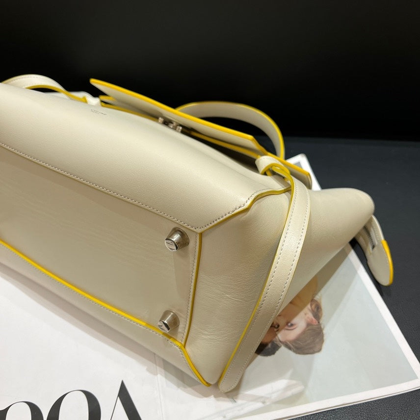 Luxury CELINE Medium White Calfskin Belt Bag