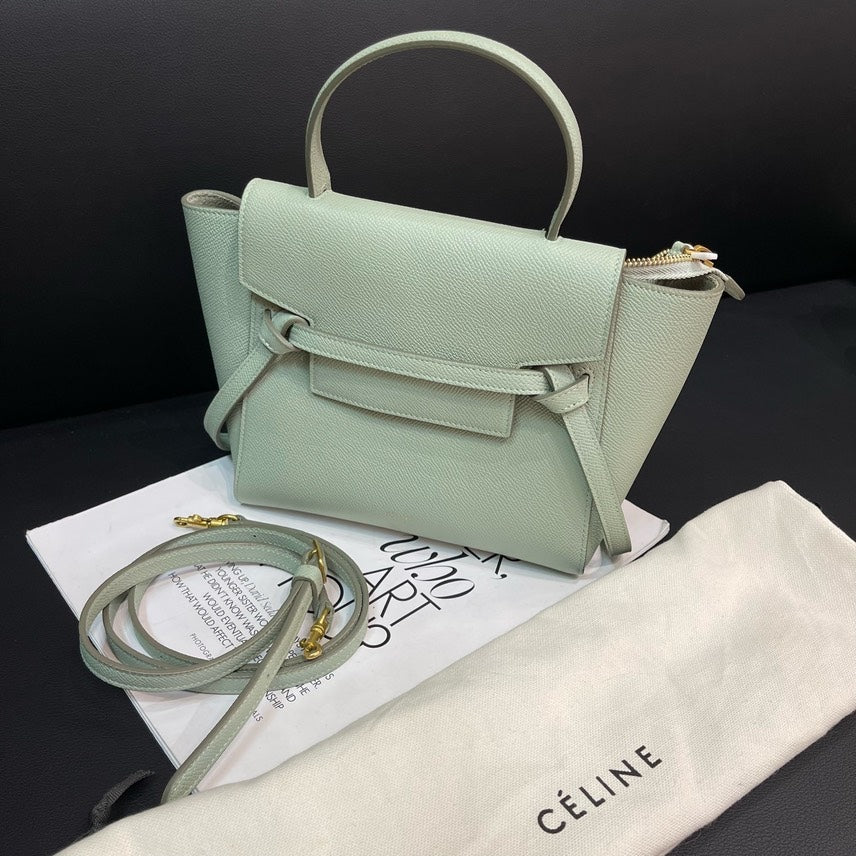 Luxury CELINE Green Bag 21x20x11