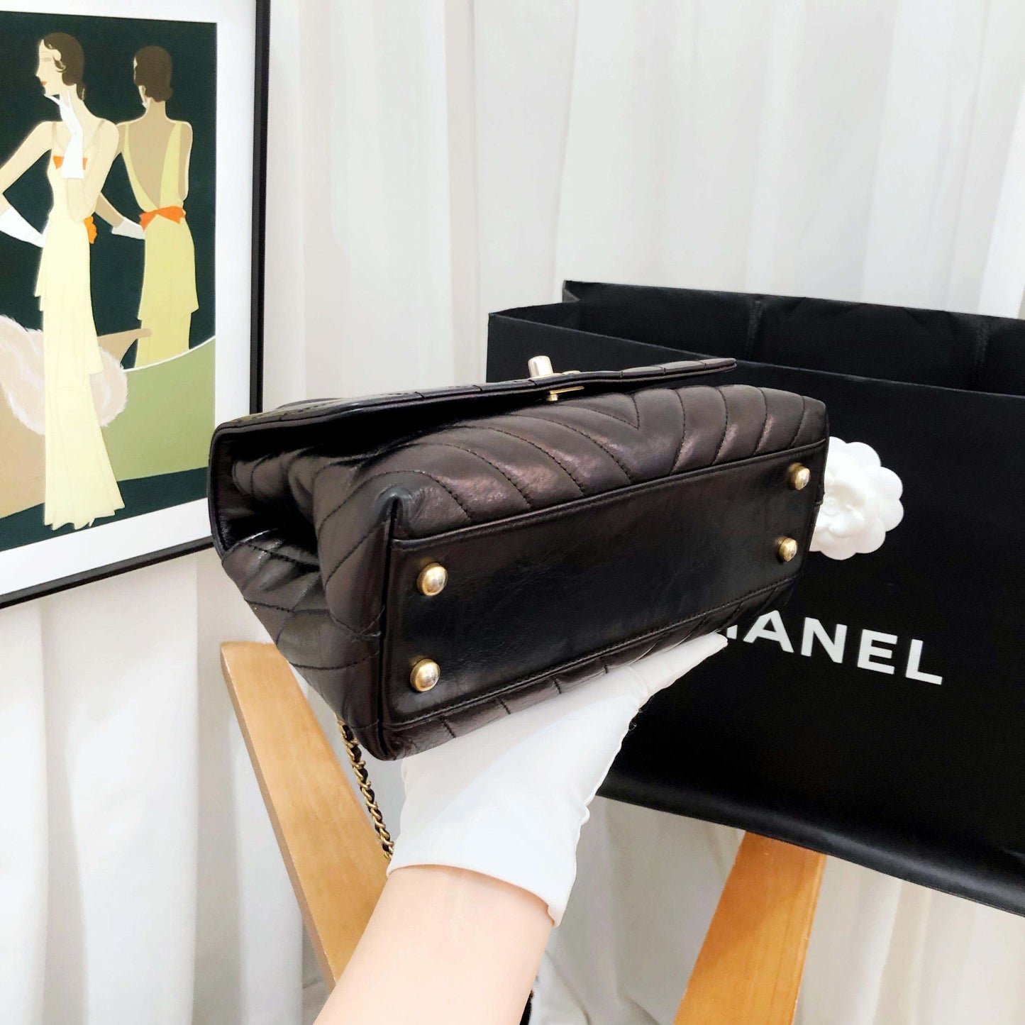 Chanel cocohandle small brown handbag 2017
