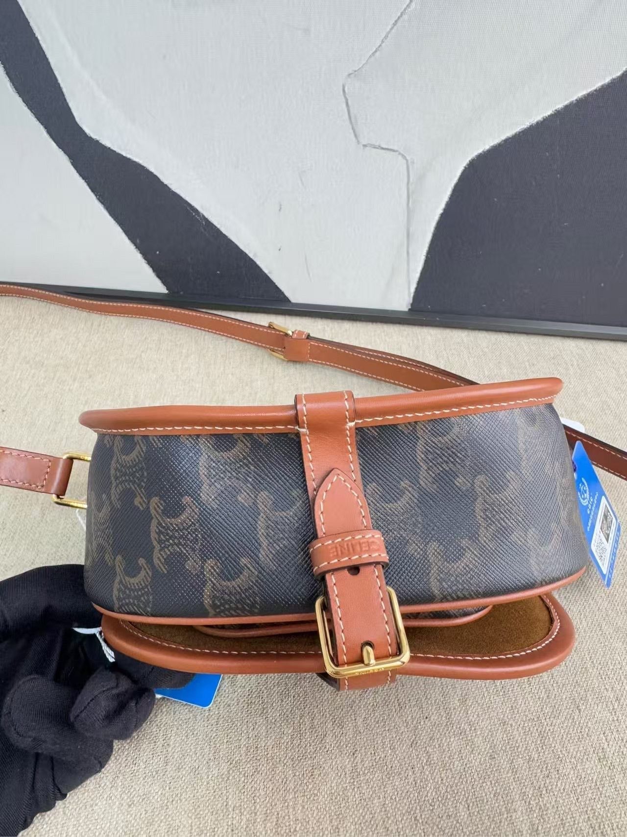 Luxury CELINE   Brown Saddle Bag -  Designer Handbag