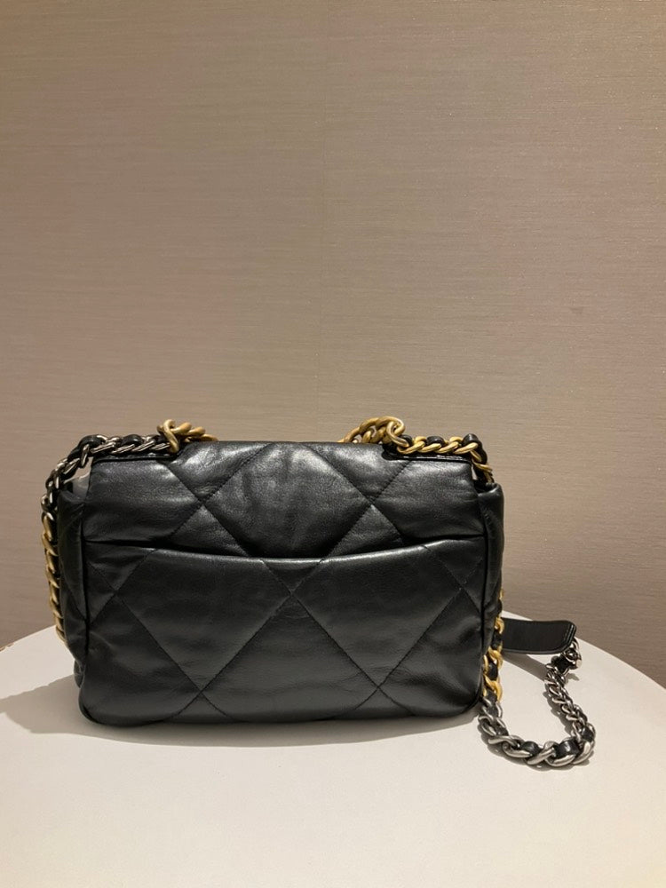 Chanel 19 Small Black Quilted Shoulder Bag