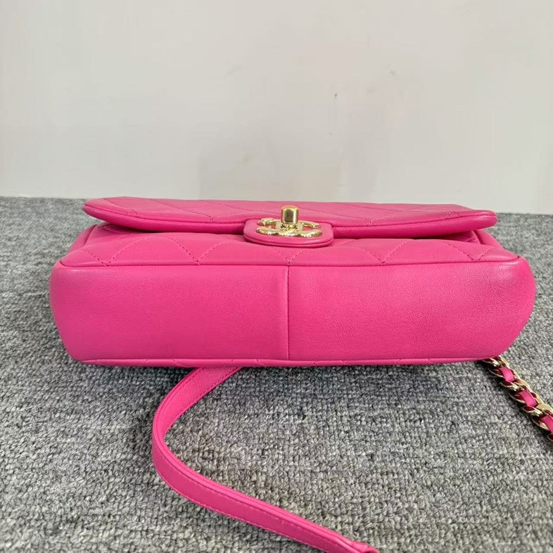 Chanel Classic Flap Bag Pink Shoulder Bag