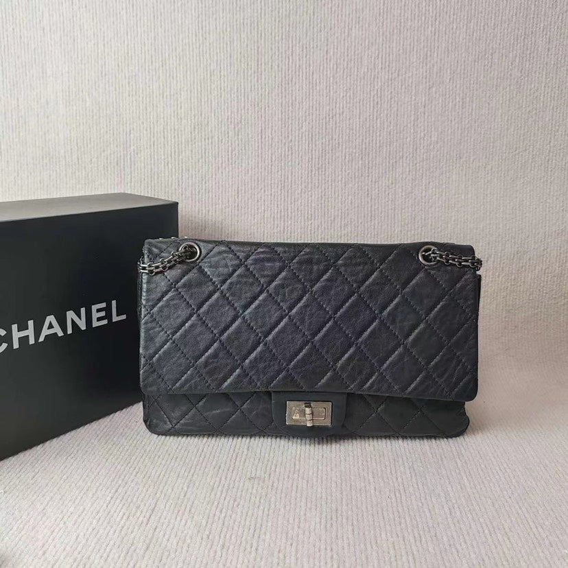 Chanel  2.55 Reissue Bag Black Quilted Leather Shoulder Bag