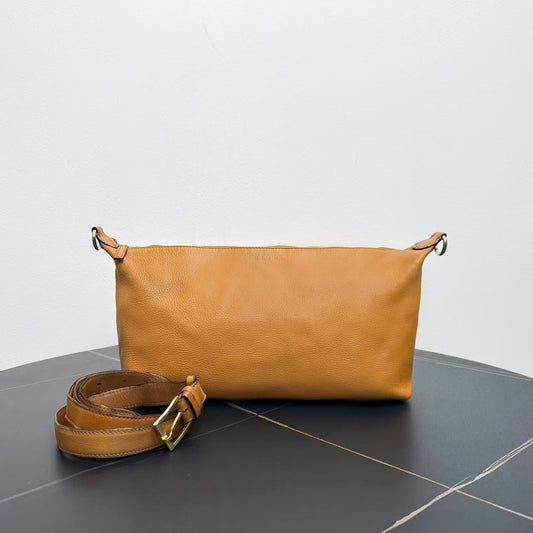 Luxury CELINE  Tan Leather Shoulder Bag