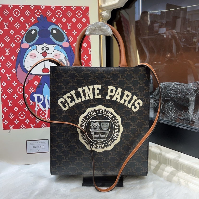Luxury CELINE Box Bag in Black Leather Shoulder Bag