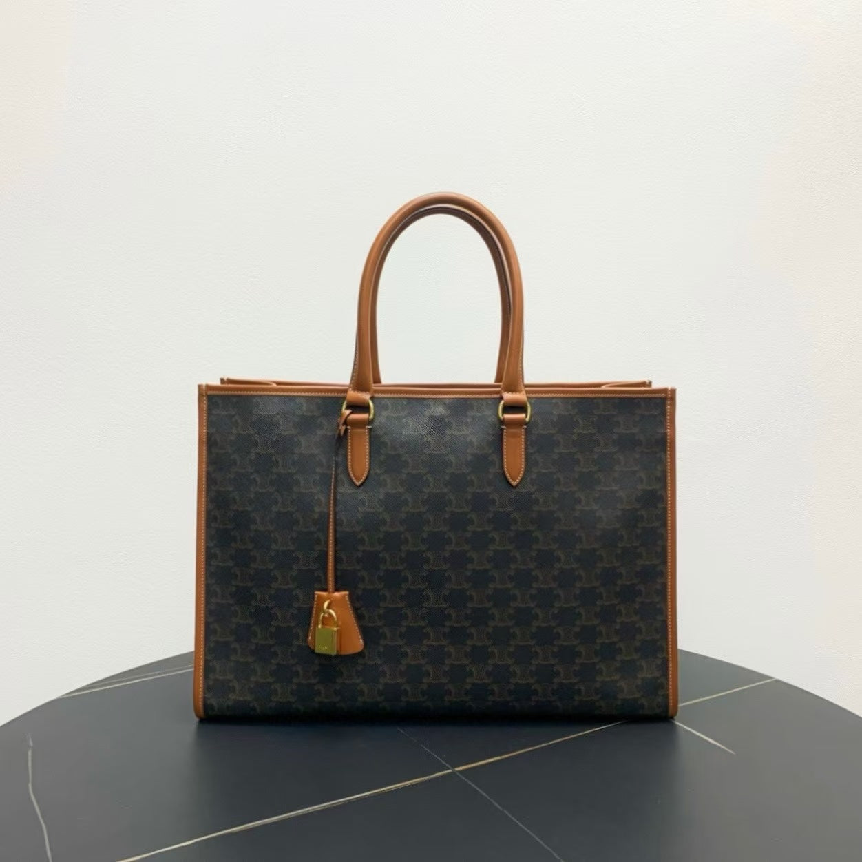 Luxury CELINE Macadam Canvas Brown Tote Bag -   Designer Handbag