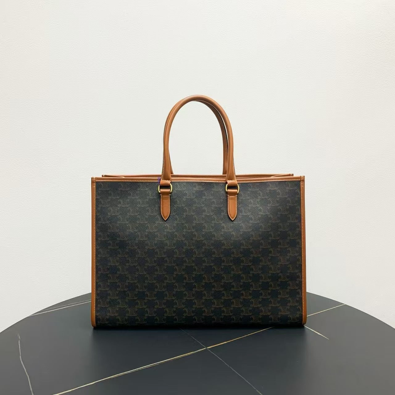 Luxury CELINE Macadam Canvas Brown Tote Bag -   Designer Handbag