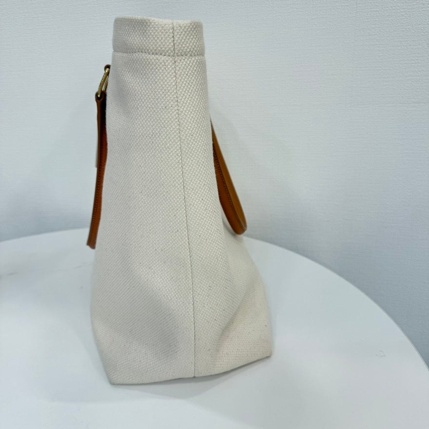 Luxury CELINE Canvas Leather Tote Bag FM0160 in Beige