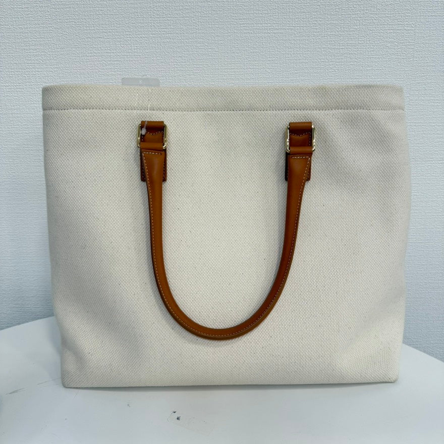 Luxury CELINE Canvas Leather Tote Bag FM0160 in Beige