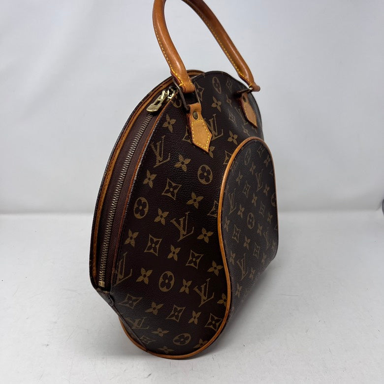 Louis Vuitton Ellipse Canvas Brown Handle Bag Preloved AF576