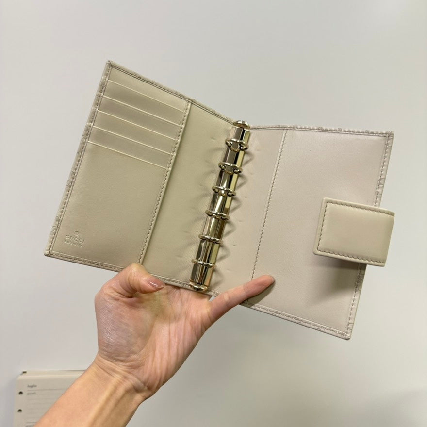 Gucci GG Agenda FM Ivory Leather Planner