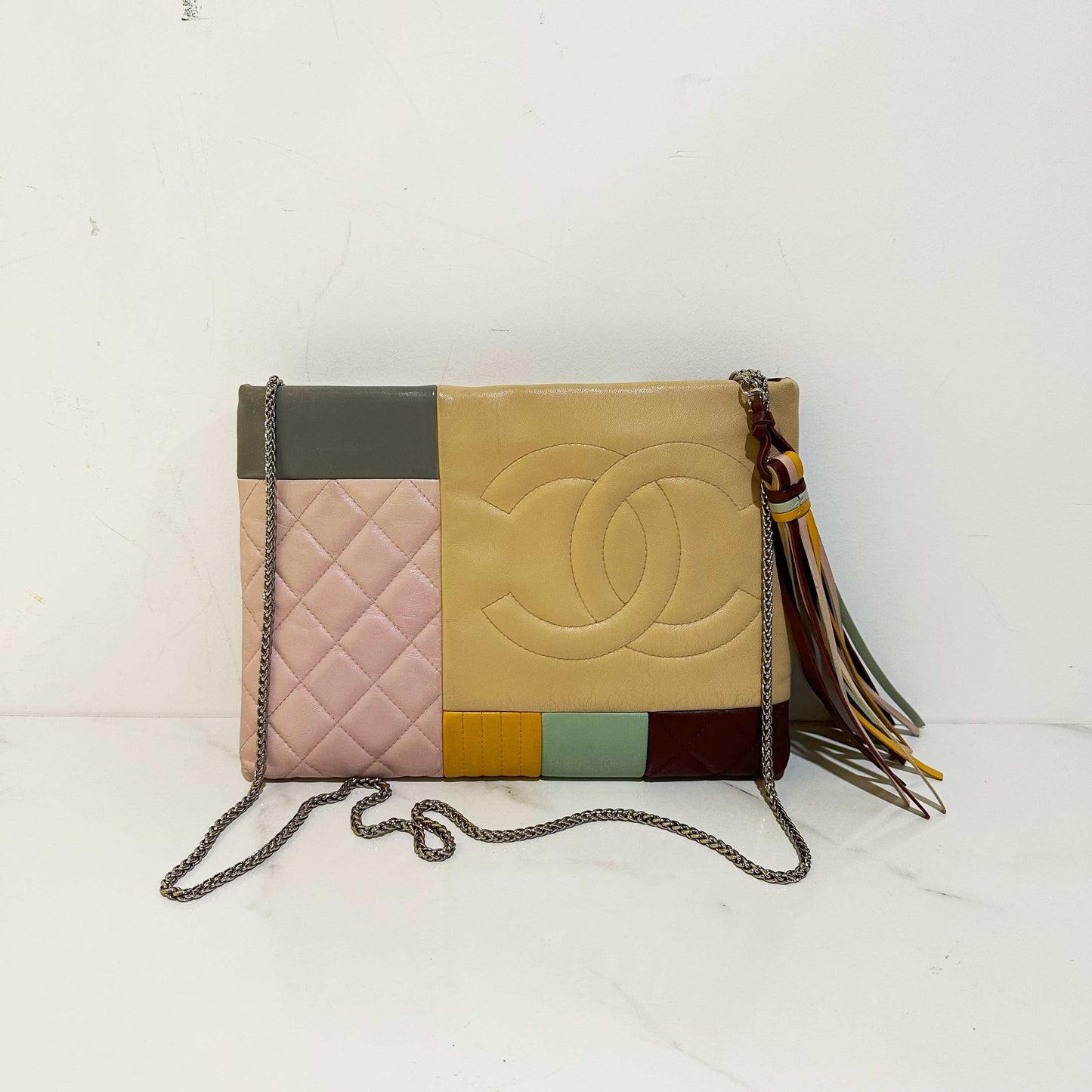 Chanel Patchwork Leather Shoulder Bag in Multicolor -
