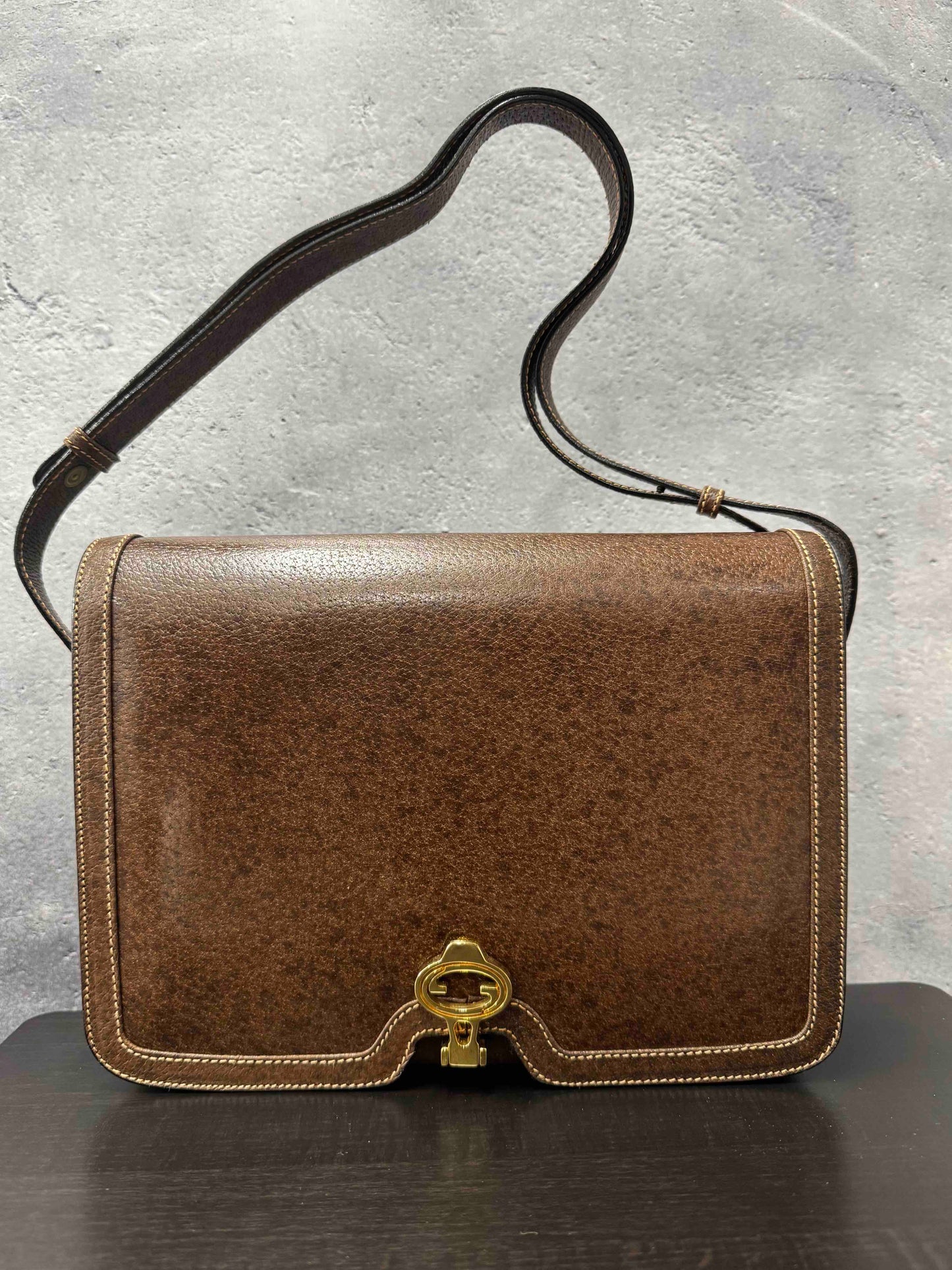 Gucci   Shoulder Bag RE Brown Leather
