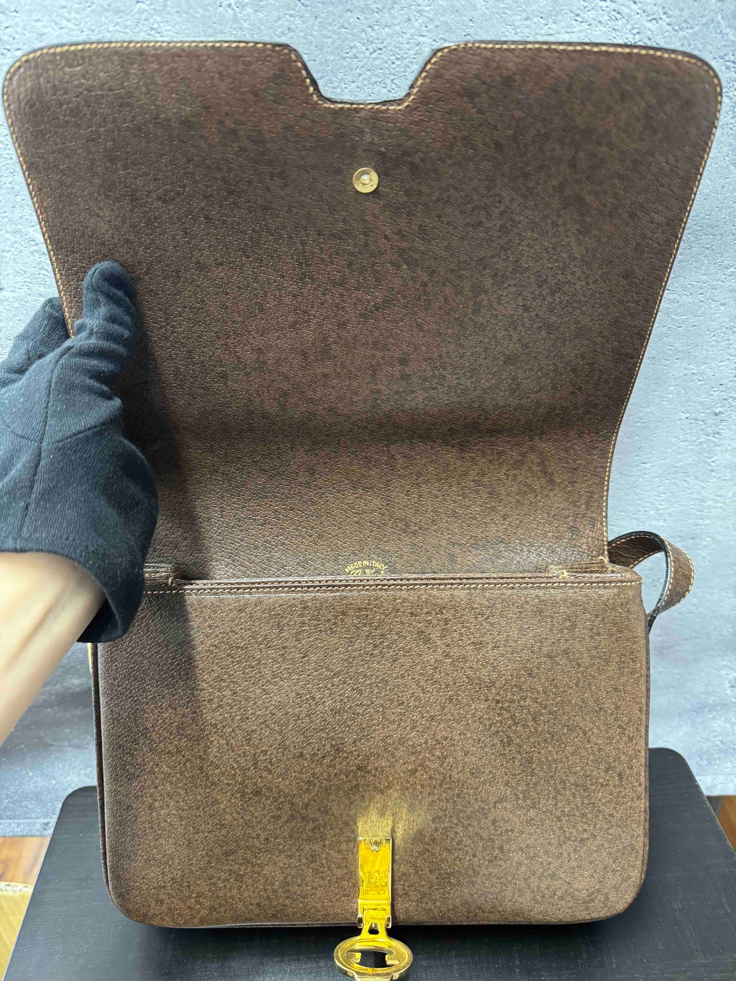 Gucci   Shoulder Bag RE Brown Leather