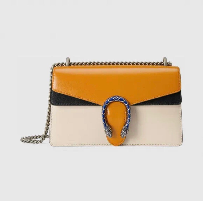 Gucci Dionysus Medium Shoulder Bag in Yellow Leather