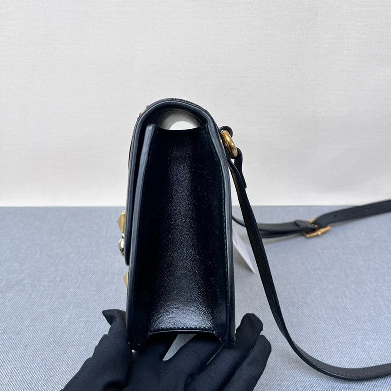 Gucci Dionysus Black/Gold Canvas Crossbody Bag