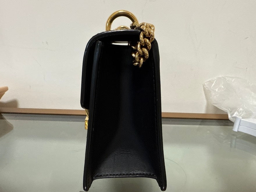 Gucci Sylvia Black Small Leather Shoulder Bag