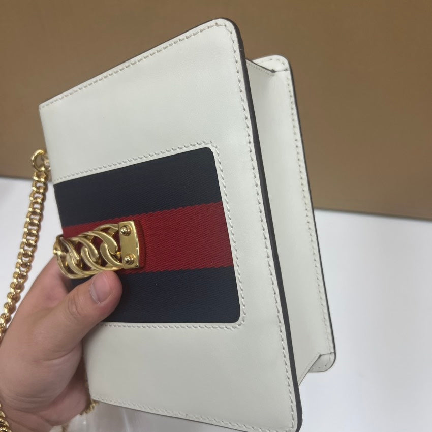 Gucci Sylvia chain crossbody with straps E