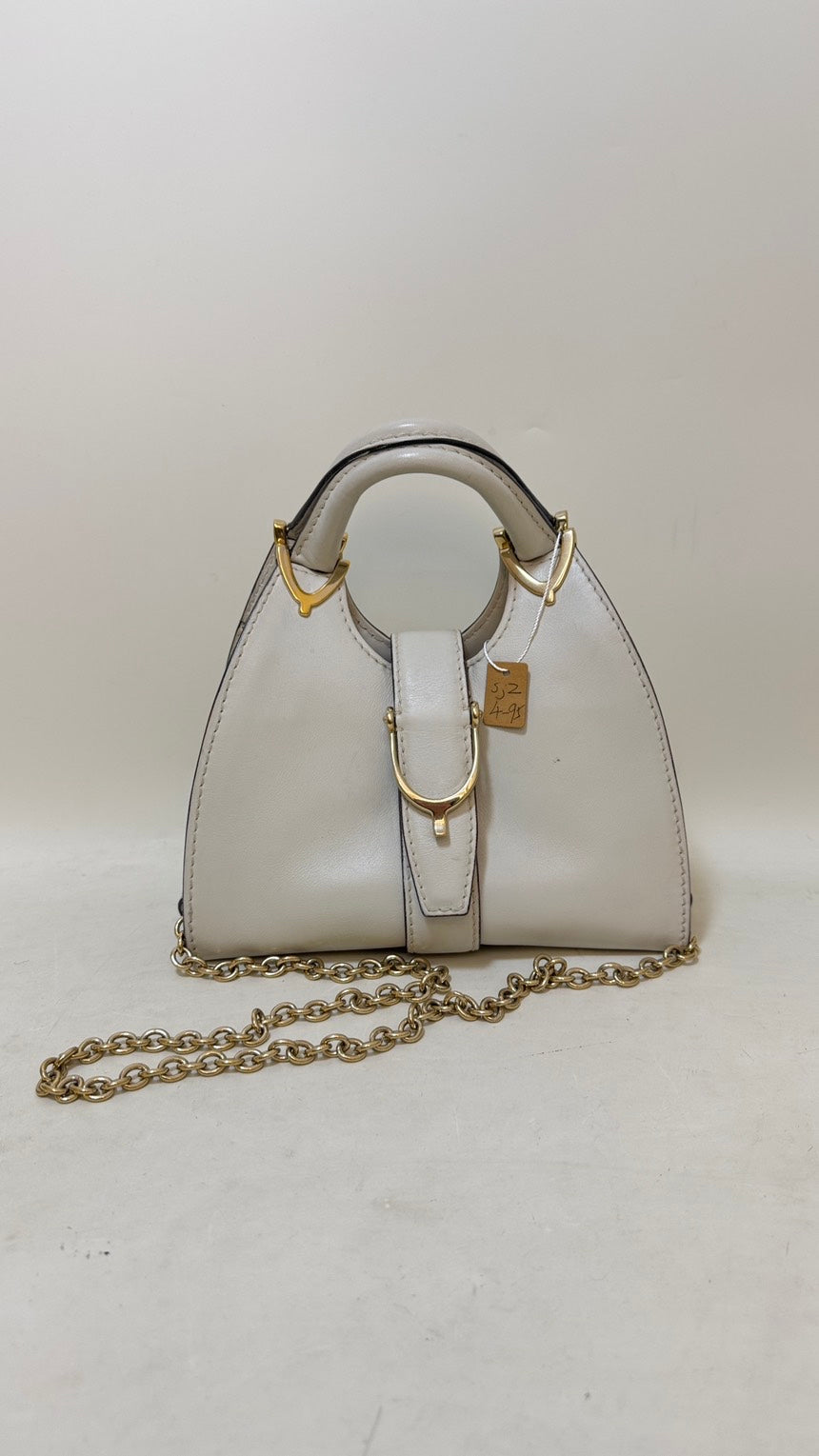 Gucci way White Leather Mini Top Handle Bag