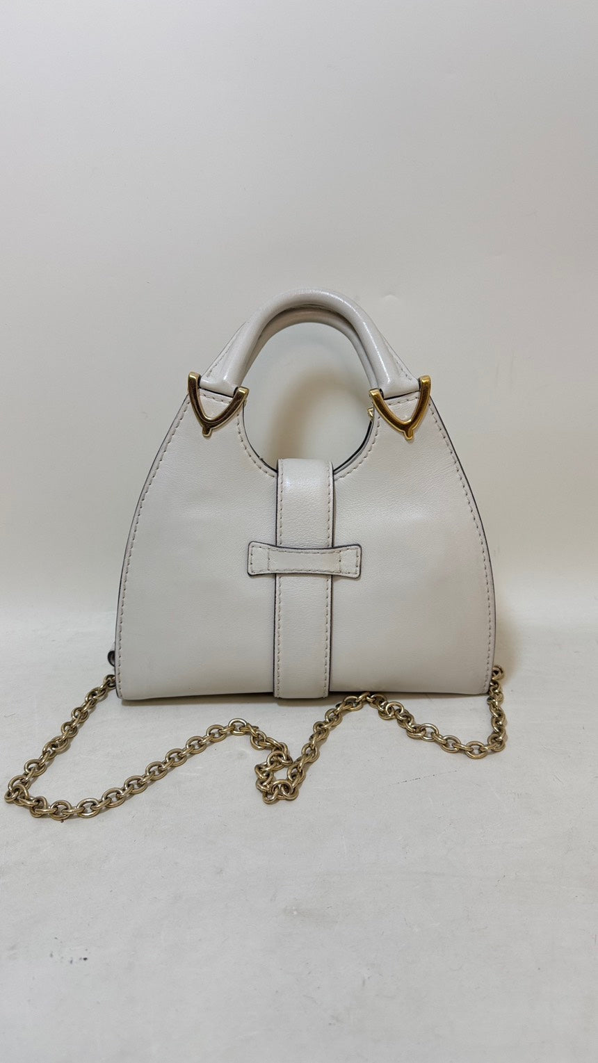 Gucci way White Leather Mini Top Handle Bag