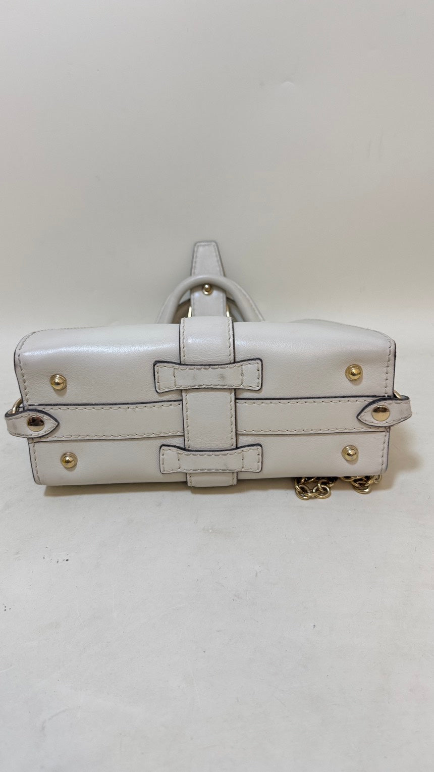Gucci way White Leather Mini Top Handle Bag