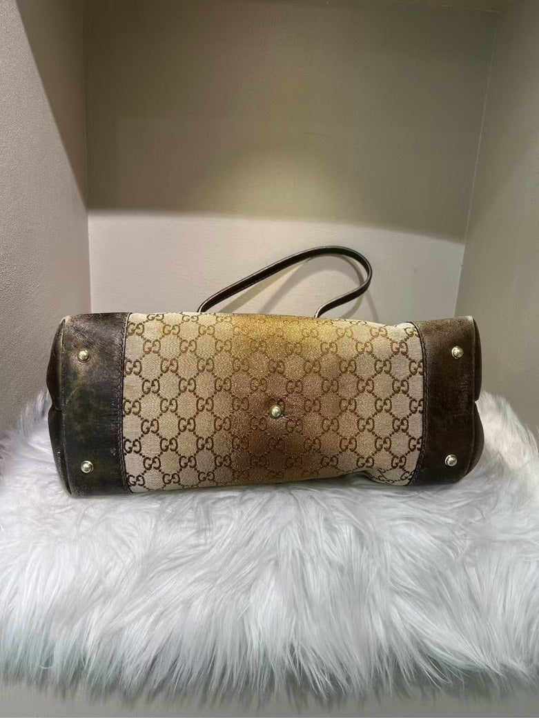 GUCCI GG Canvas Beige Shoulder Bag -