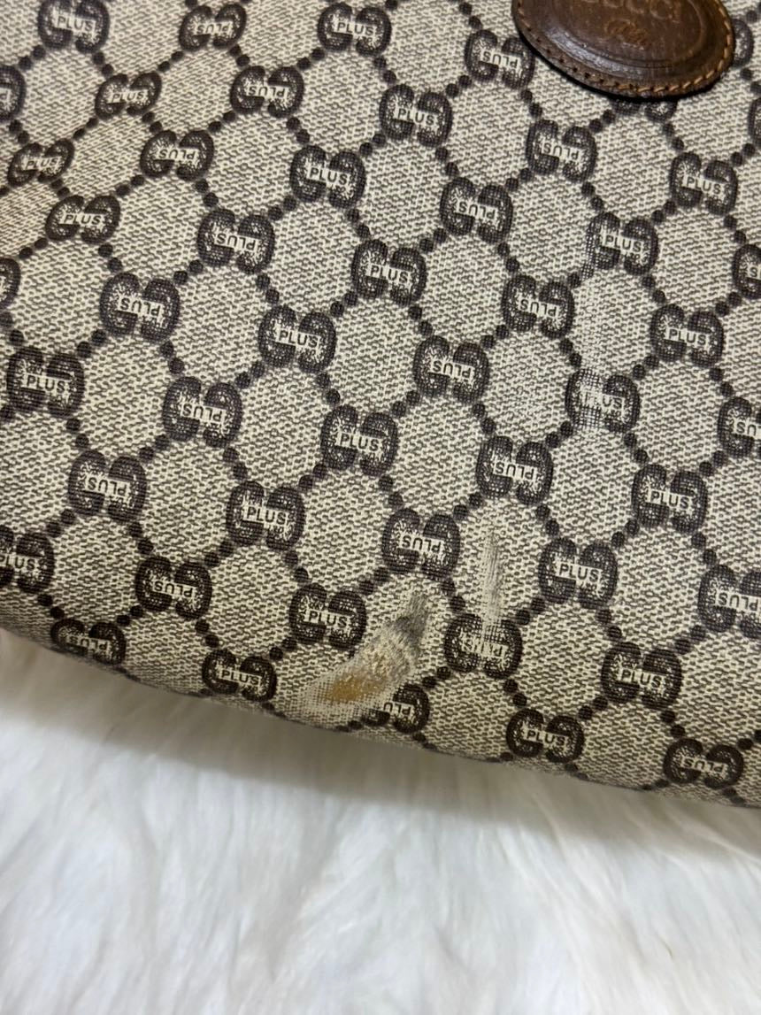 Gucci GG Monogram Beige Canvas Clutch Bag