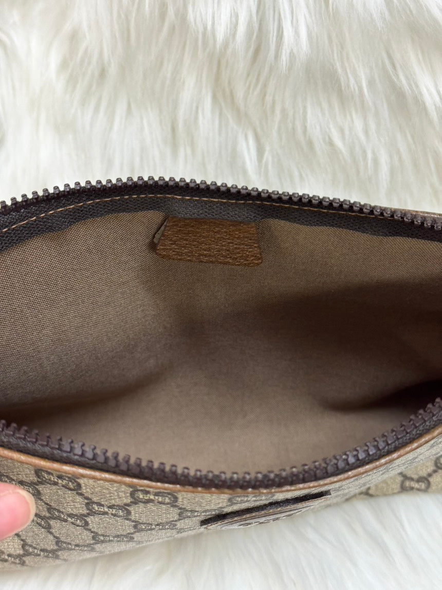 Gucci GG Monogram Beige Canvas Clutch Bag