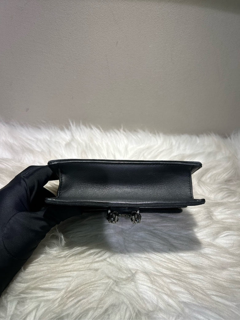 Gucci Dionysus Black Suede Clutch Bag