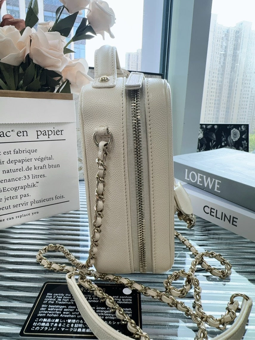 Chanel  Bag HFY Beige Quilted Leather Crossbody