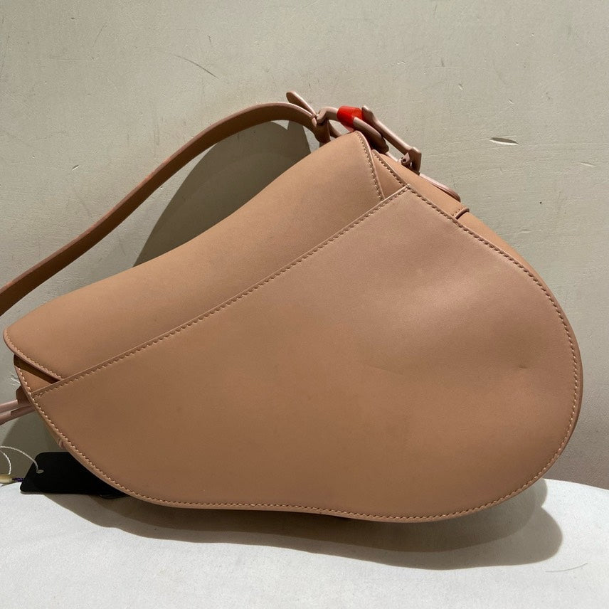 Dior Saddle Bag Beige Leather Medium Shoulder Bag