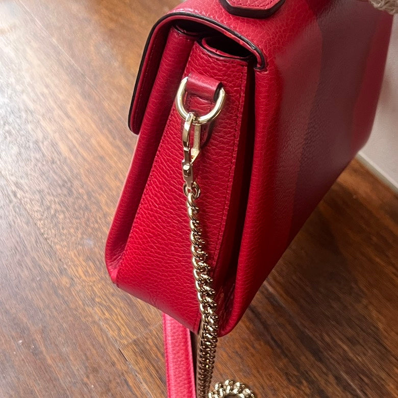 Gucci Interlocking Leather Chain Shoulder Bag AF