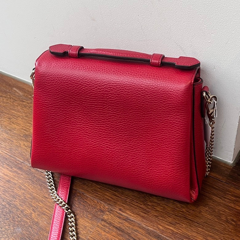 Gucci Interlocking Leather Chain Shoulder Bag AF