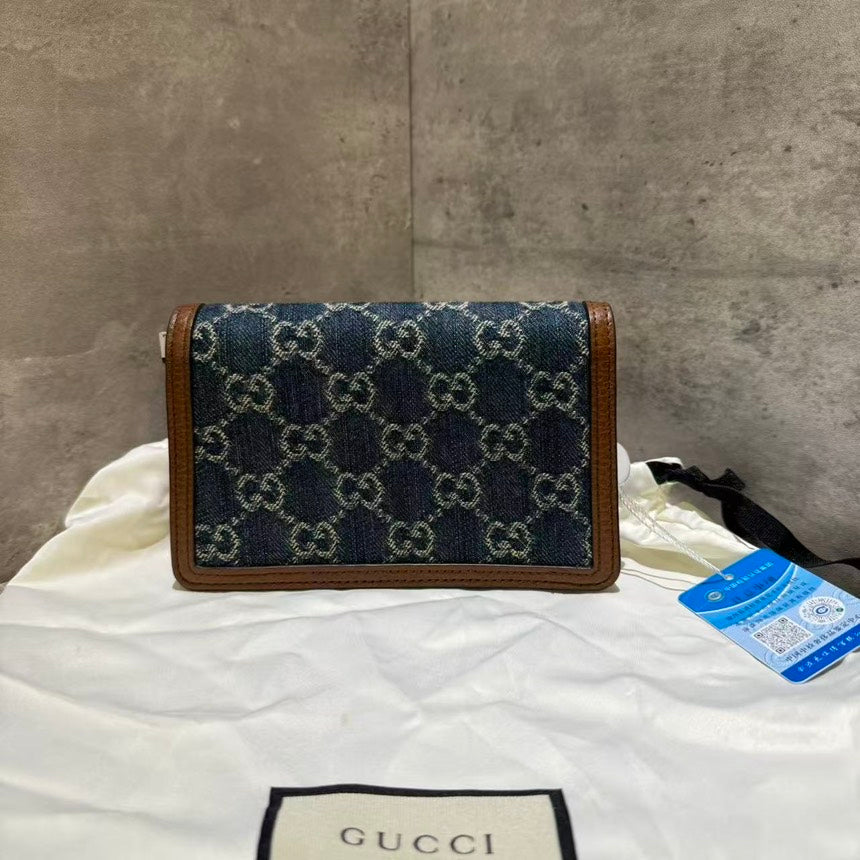 ?????Gucci Dionysus bag mini denim monogram