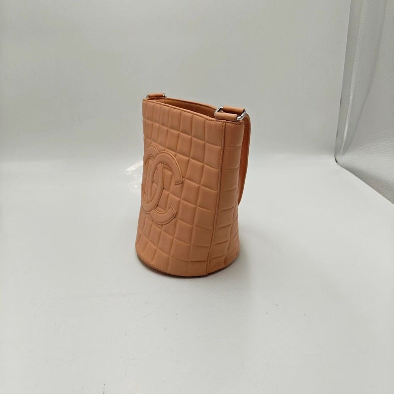 Chanel   Beige Calfskin Shoulder Bag