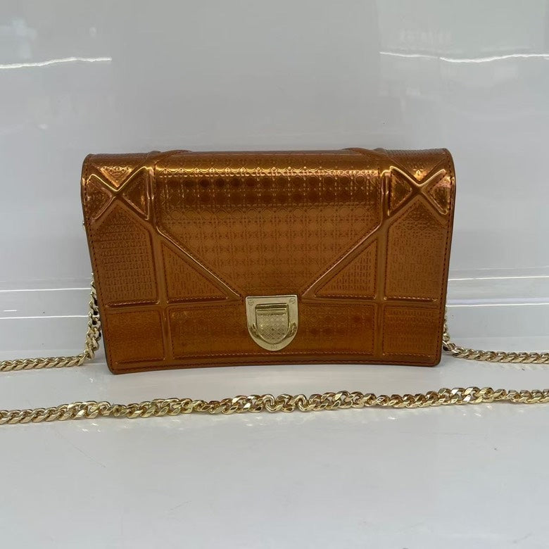 Dior Metallic Gold Crossbody Bag HY -  Designer Handbag