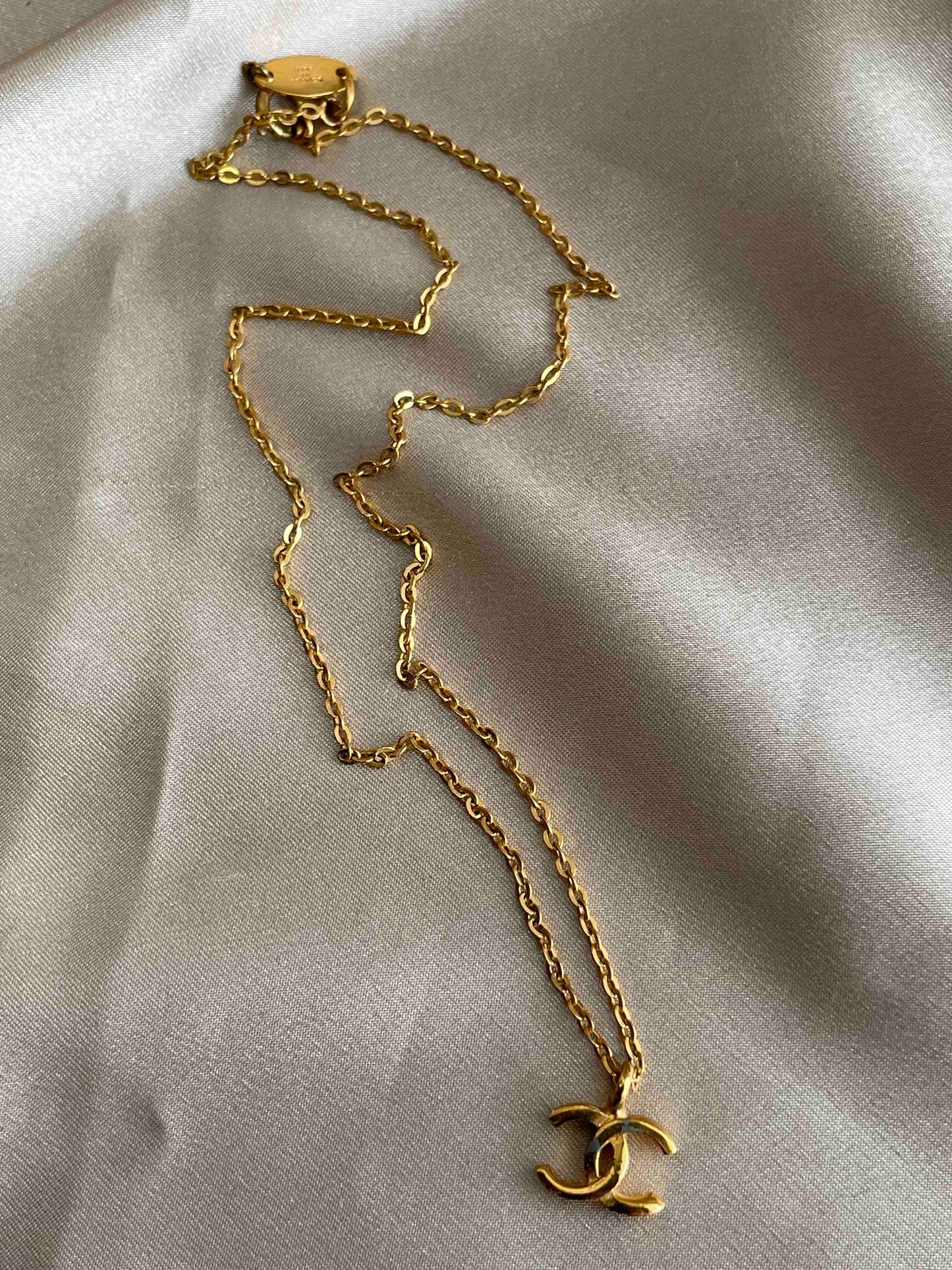 Chanel CC Necklace RE81852000 Gold Pendant