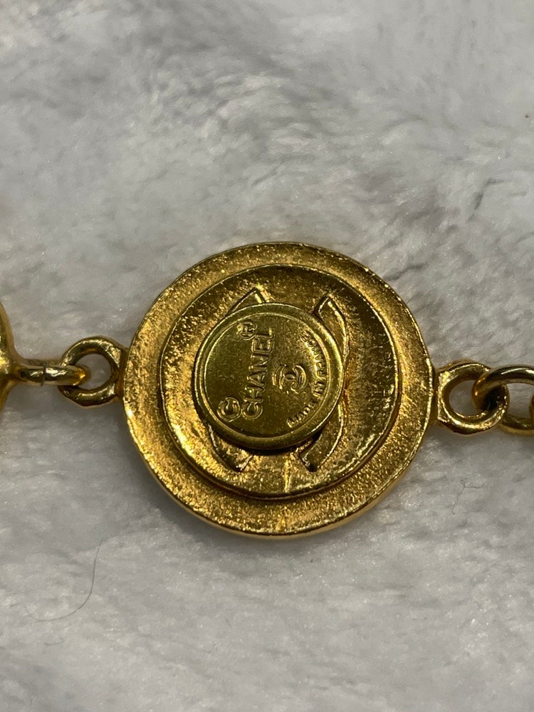 CHANEL   Gold Chain Belt L-XL