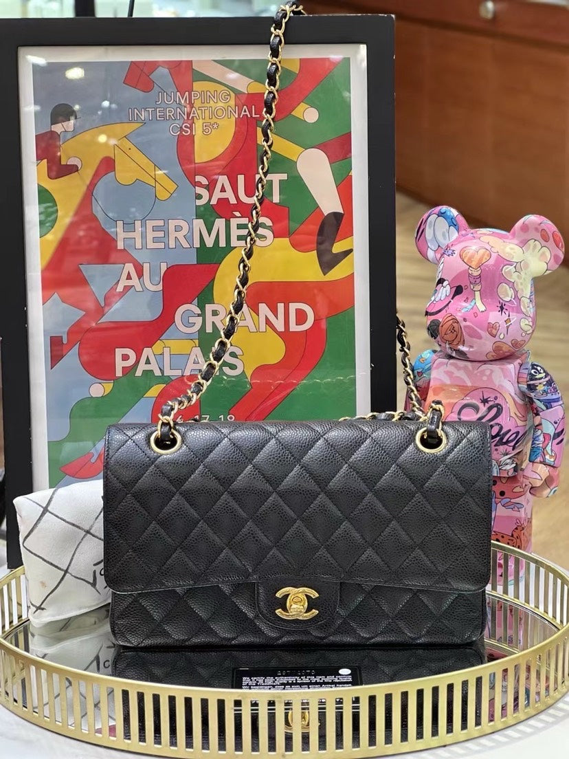 Chanel CF Medium Caviar Black 2019year 11847