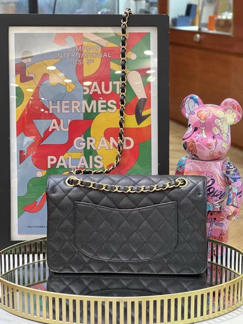 Chanel CF Medium Caviar Black 2019year 11847