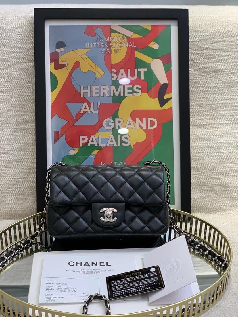 Chanel CF mini Black 20x13cm 2020year 10522
