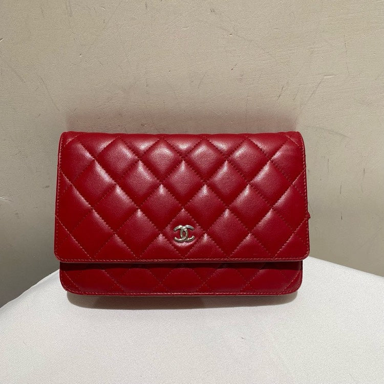 Chanel  CF WOC Red Lambskin Leather Clutch