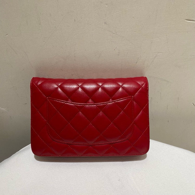 Chanel  CF WOC Red Lambskin Leather Clutch